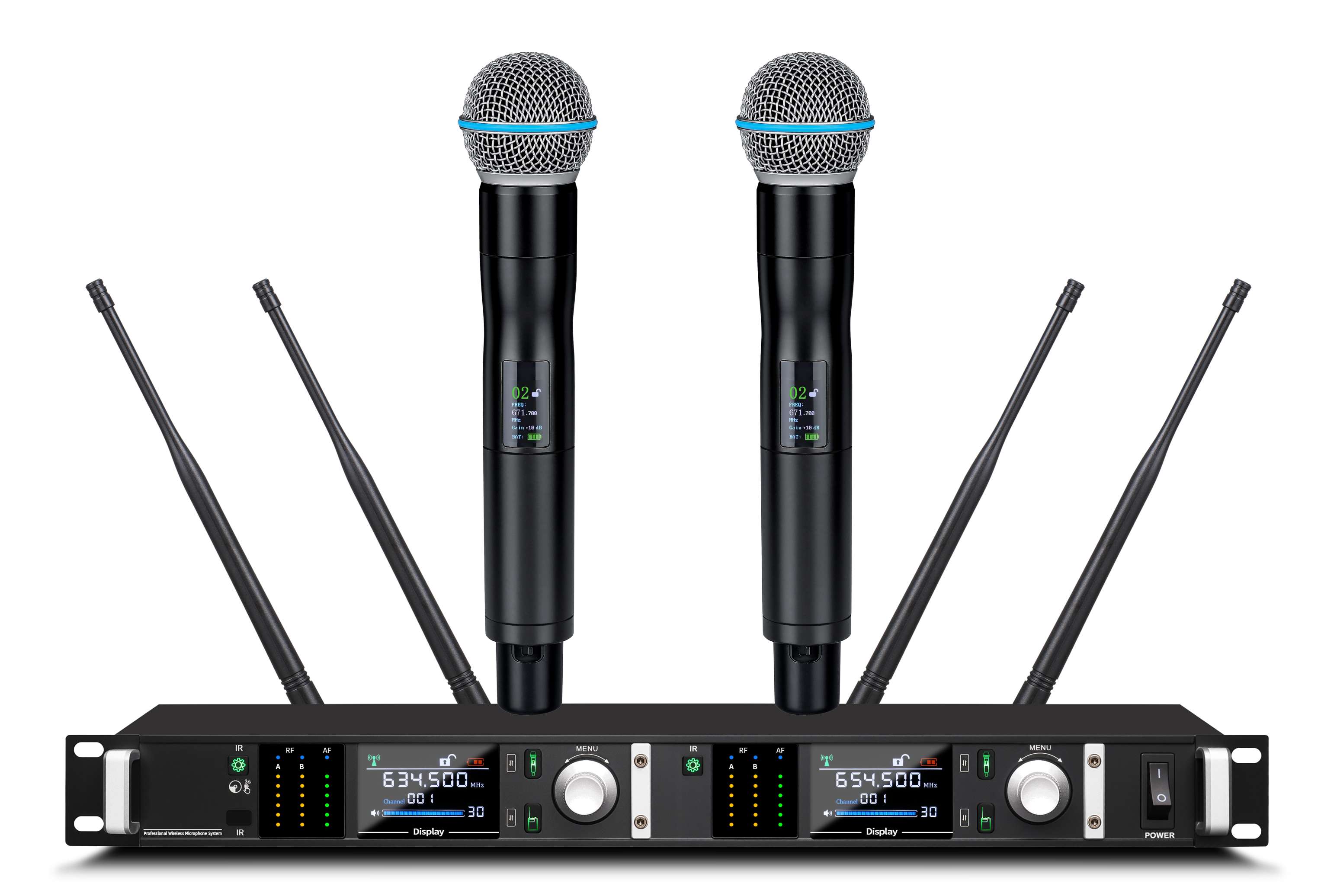 新款远距离真分集无线麦克风