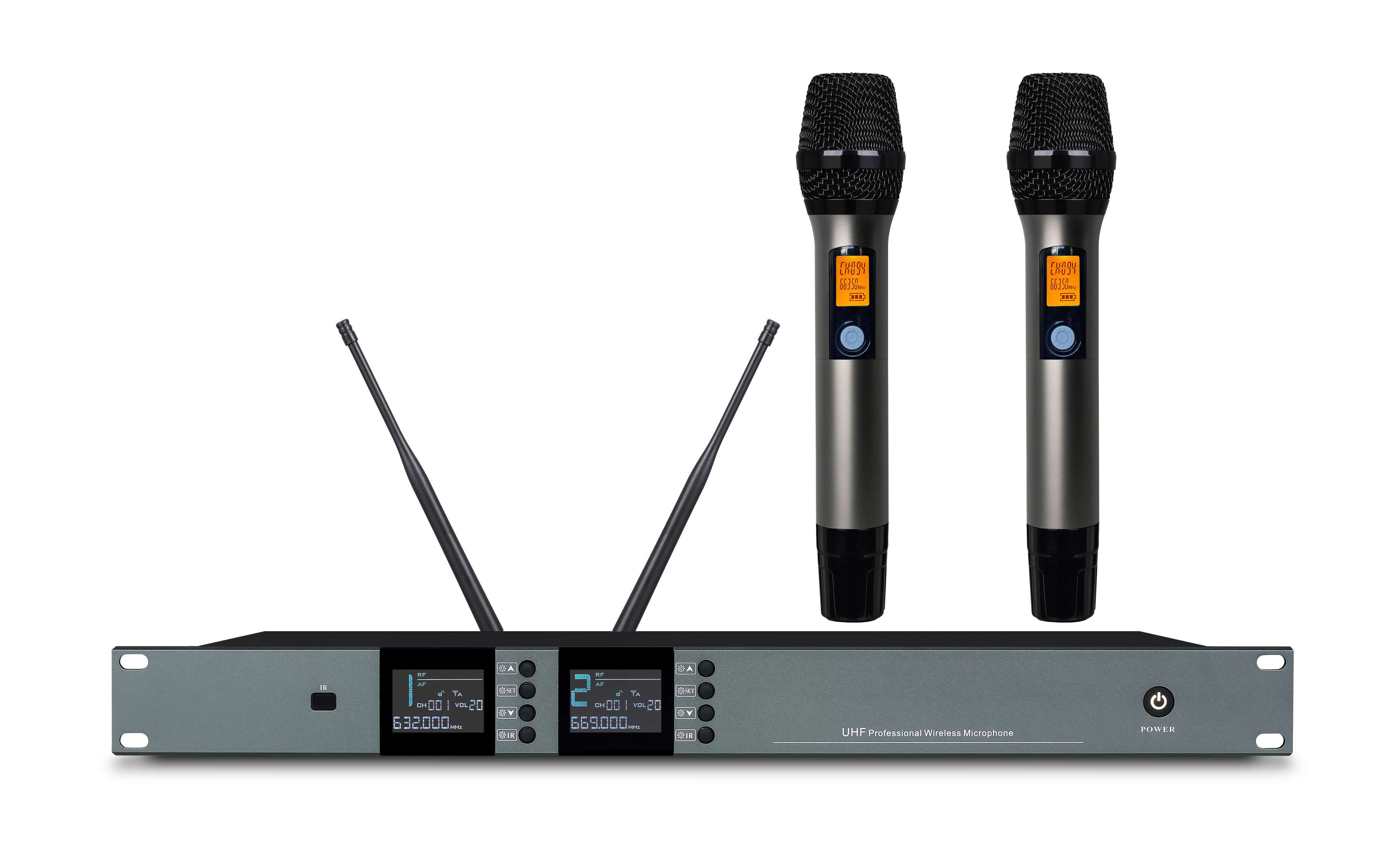 真分集一拖二无线话筒